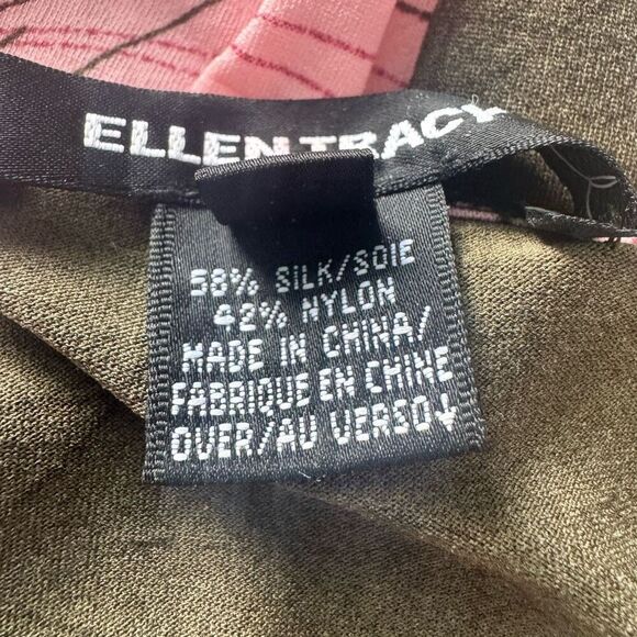 Ellen Tracy Y2K Silk 3/4 Sleeve Top Size S - Picture 7 of 8